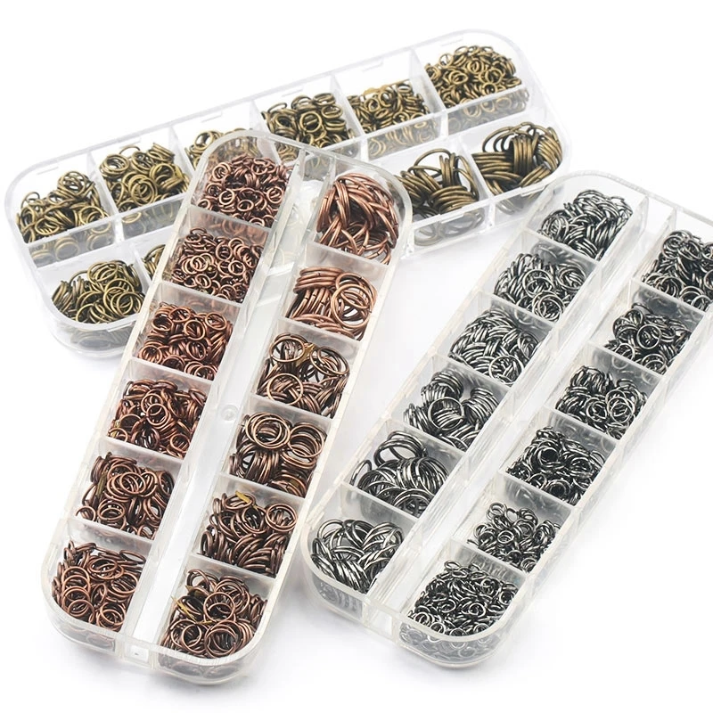 Jump Ring Assorted - 1050Pcs 0.7mm plated color Open Jump