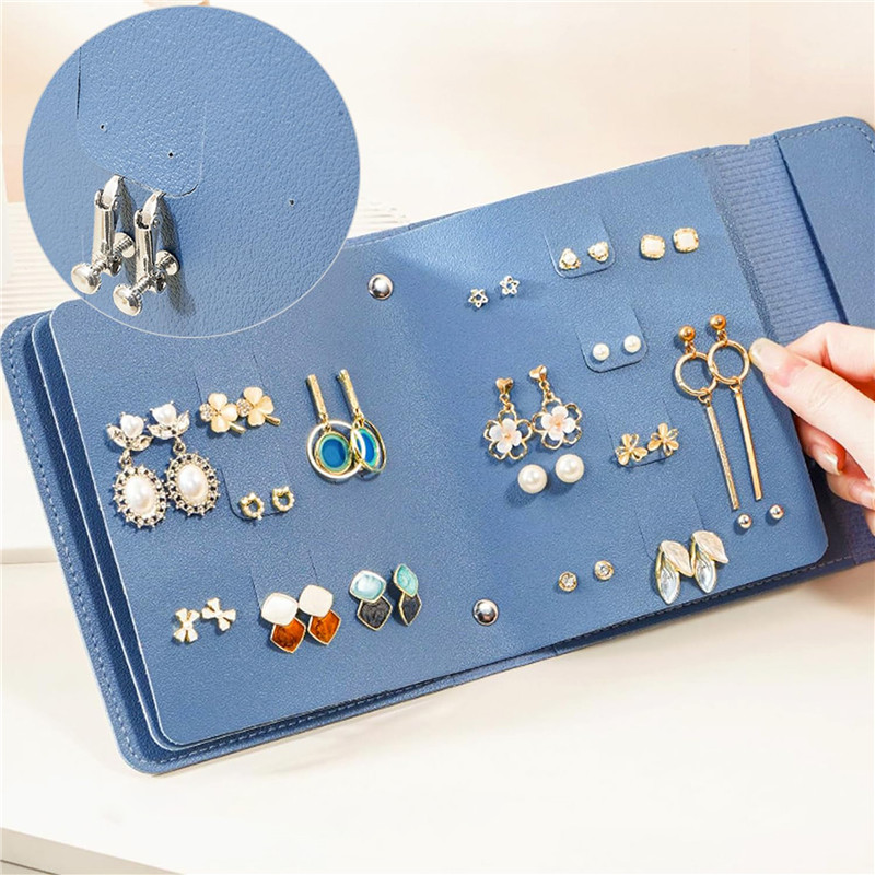 Jewelry Making Journal - 1PC PU Leather Ear Stud Storage