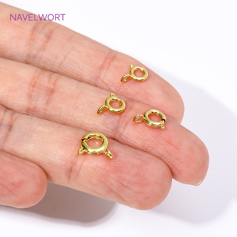 Jewelry Making Ideas - 14K/18K Gold Plated Brass Spring Clasps,5/5.5/6/7mm