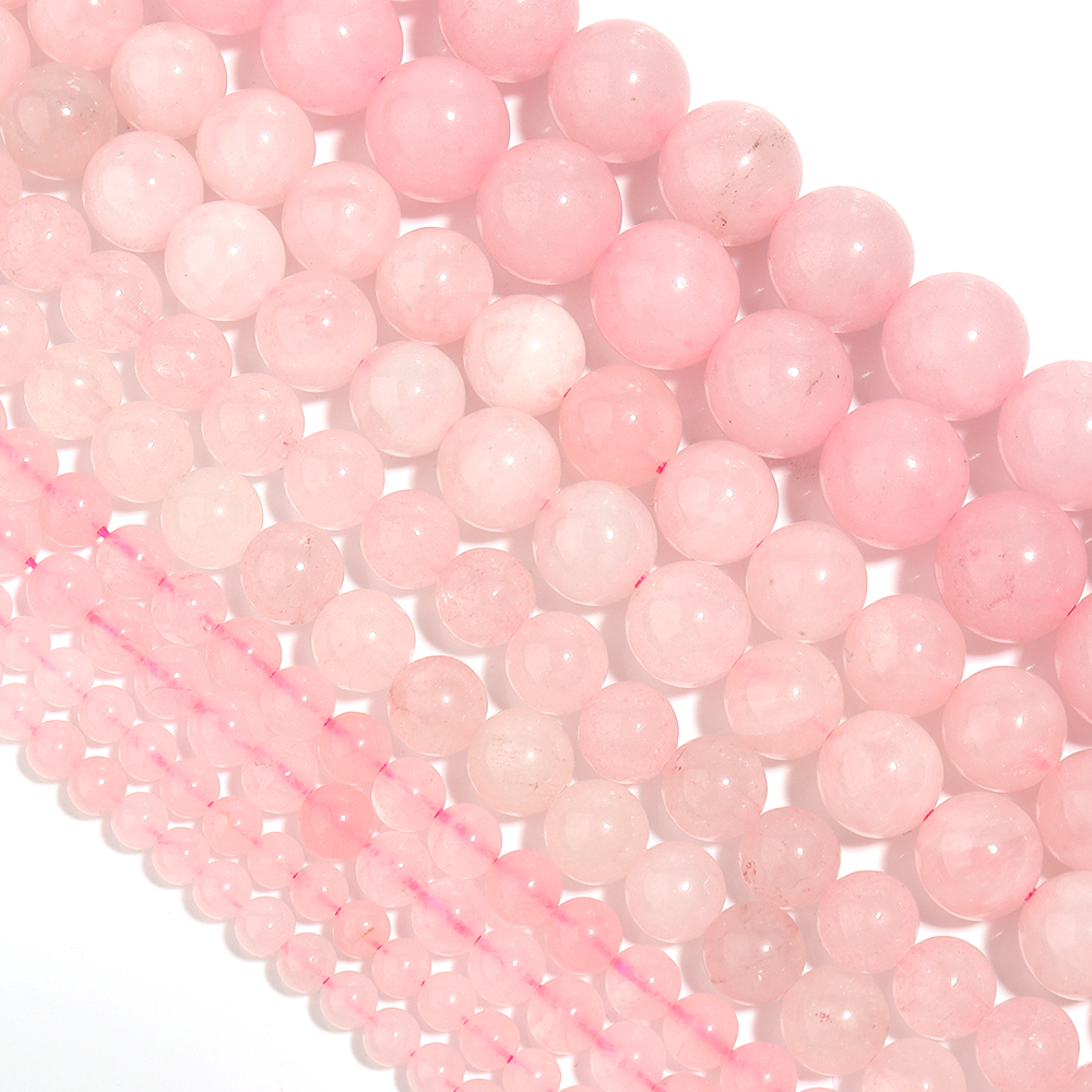 Crystal Bead Mix - 1strand/lot 4/6/8/10/12mm Rose Quartz Stone Beads