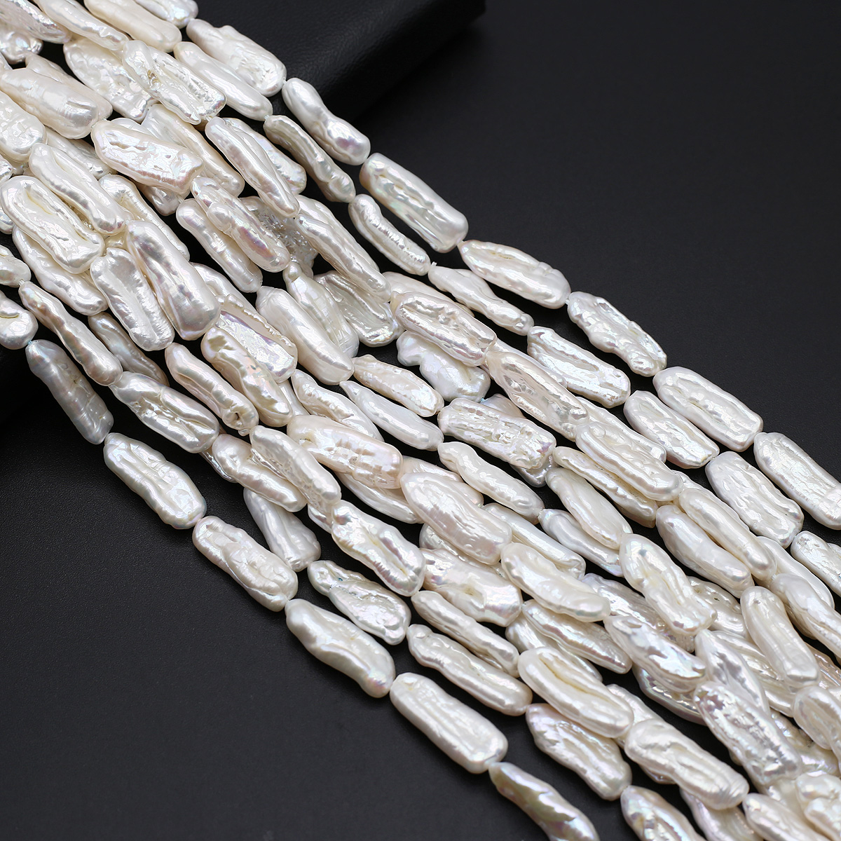 Seed Bead Tube - Irregular Shape Natural Freshwater Pearls High