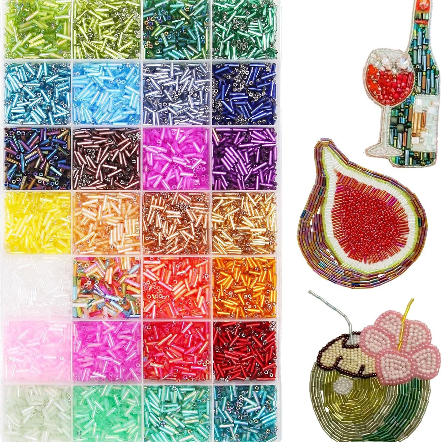 Seed Bead Tube - About 6720Pcs/Box 7mm 28 Colors of