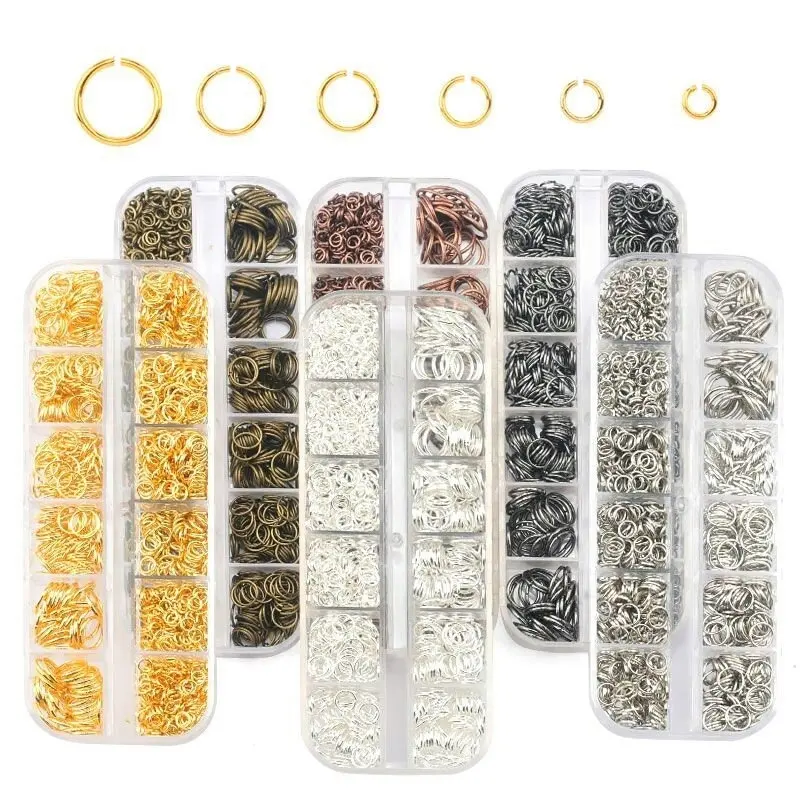 1050Pcs 0.7mm plated color Ope - Jump Ring Assorted avaliação e preço