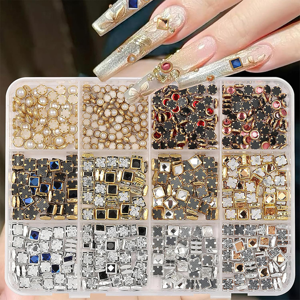 12 Colors Mixed Nail Crystal G - Crystal Bead Mix avaliação e preço