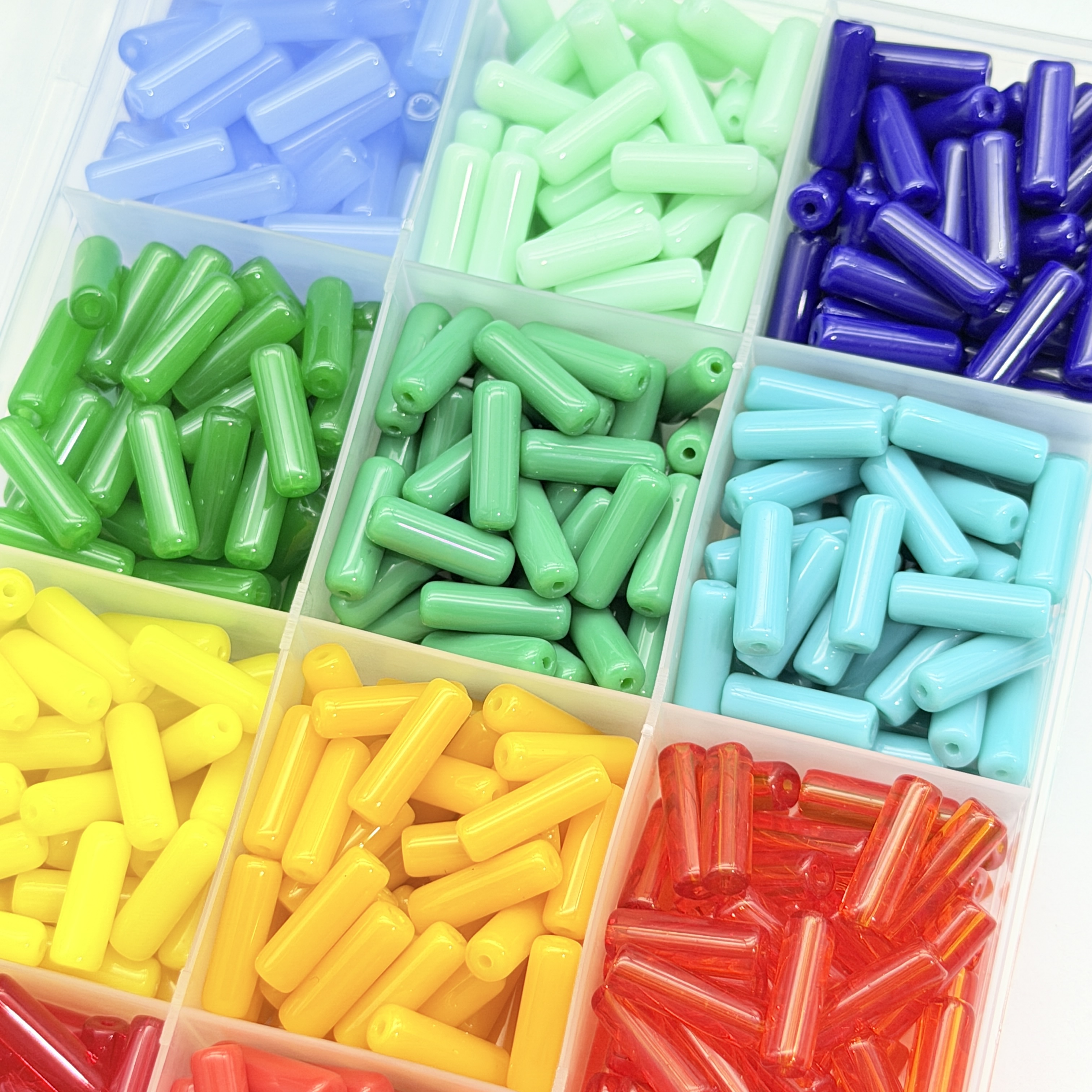 50-400pcs 4x13mm Solid Color L - Seed Bead Tube avaliação e preço