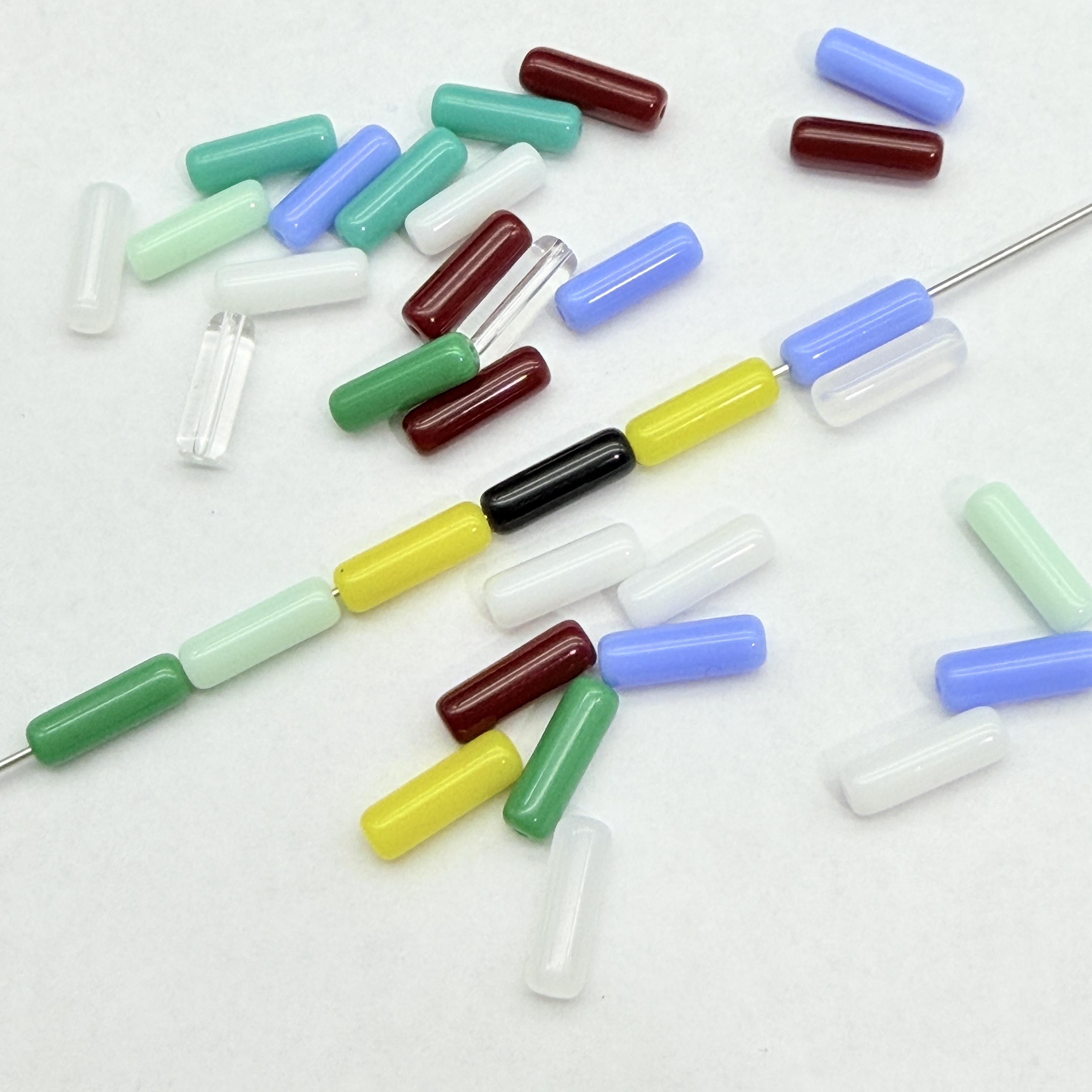 50-400pcs 4x13mm Solid Color L - Seed Bead Tube avaliação e preço