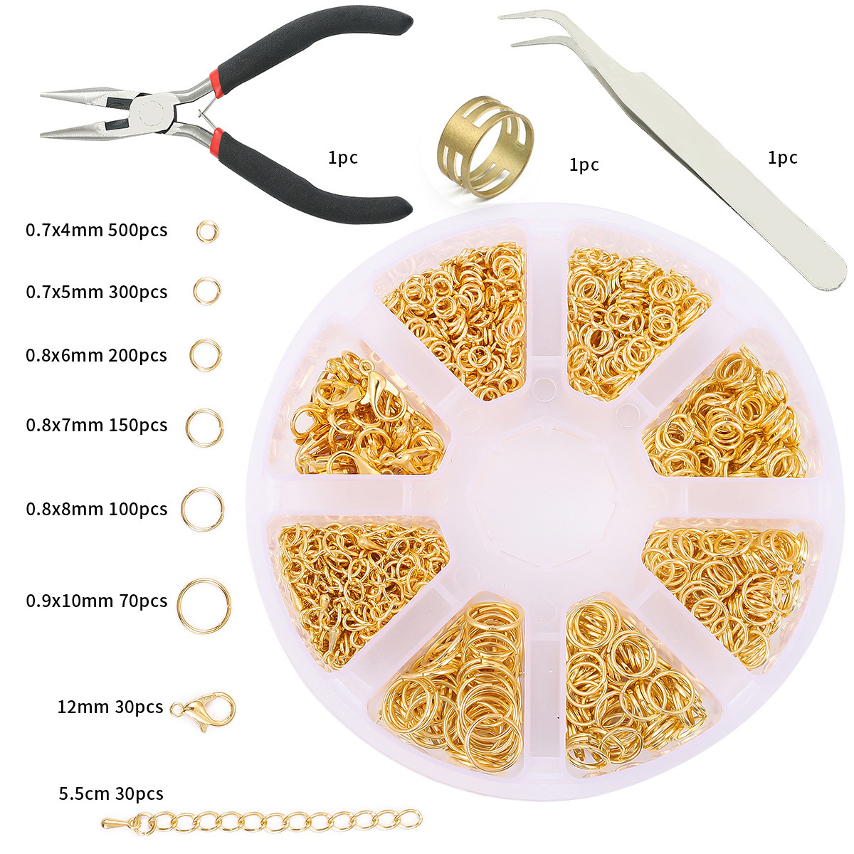 Phinus 1200P Gold Jump Rings K - Jump Ring Assorted avaliação e preço