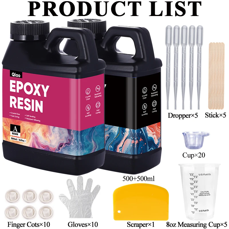 500ml 1000ml Easy Mixing Epoxy - Crystal Bead Mix avaliação e preço