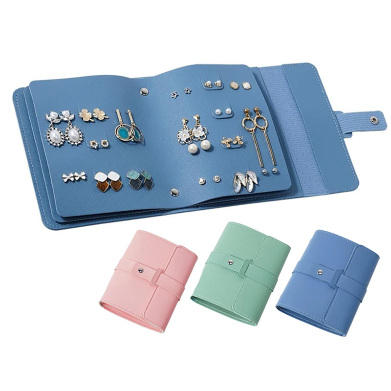 1PC PU Leather Ear Stud Storag - Jewelry Making Journal avaliação e preço
