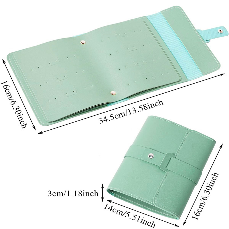 1PC PU Leather Ear Stud Storag - Jewelry Making Journal avaliação e preço