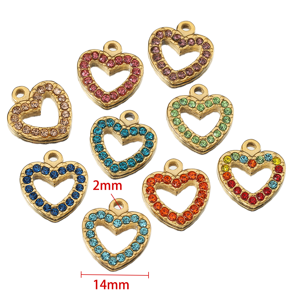5pcs Mixed Stainless Steel Rhi - Crystal Bead Mix avaliação e preço