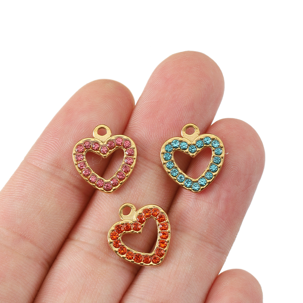 5pcs Mixed Stainless Steel Rhi - Crystal Bead Mix avaliação e preço