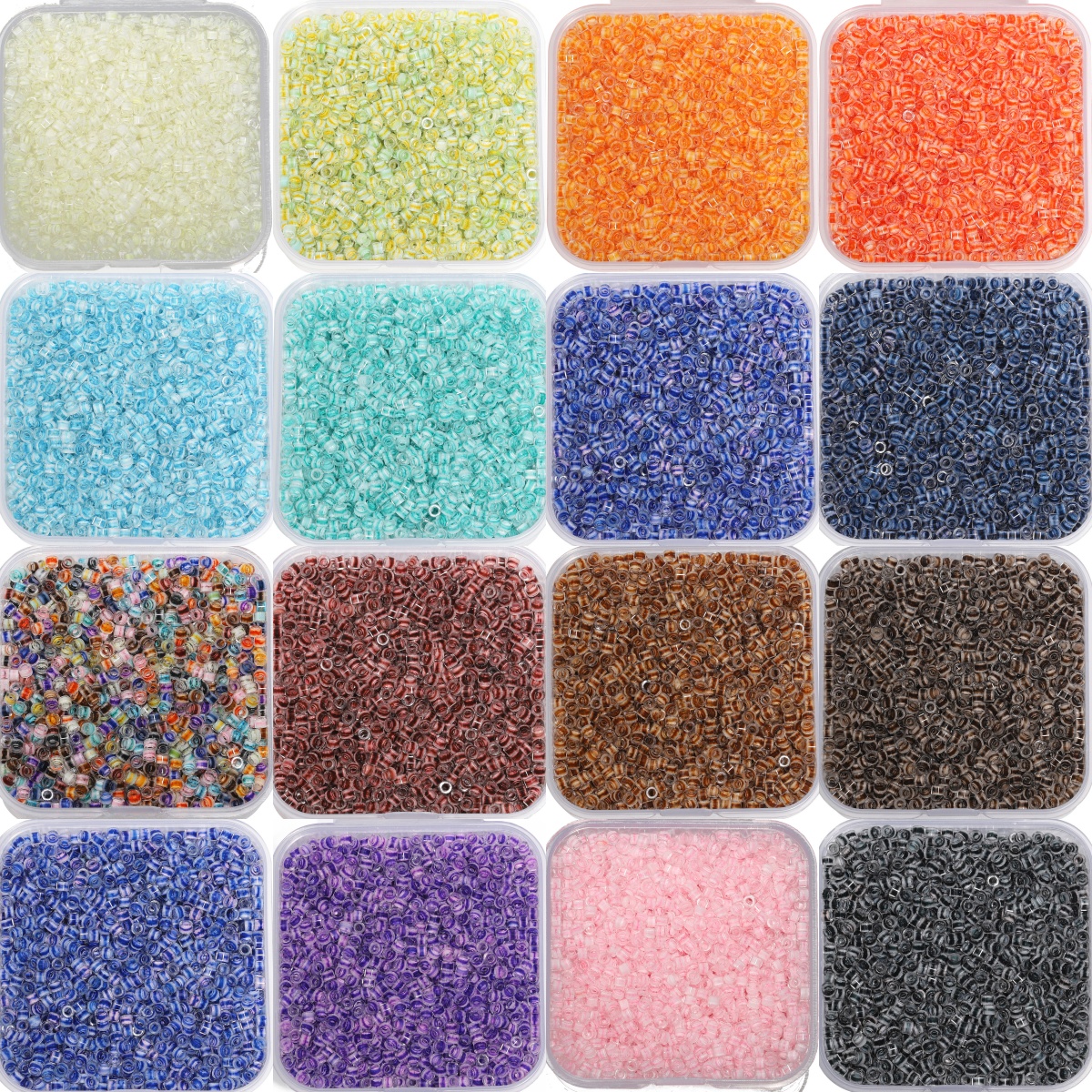 1000pcs/box 2.5mm Stripe Glass - Seed Bead Tube avaliação e preço