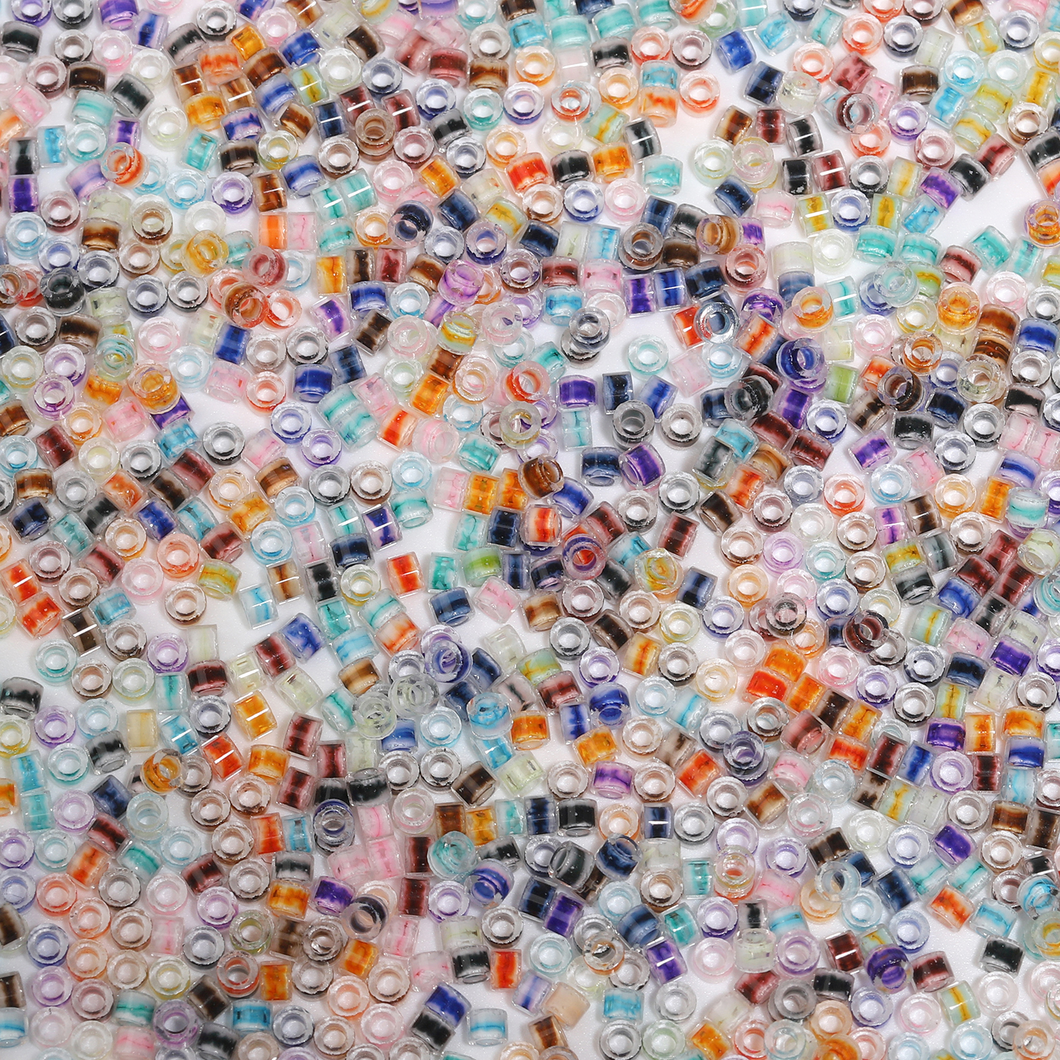 1000pcs/box 2.5mm Stripe Glass - Seed Bead Tube avaliação e preço