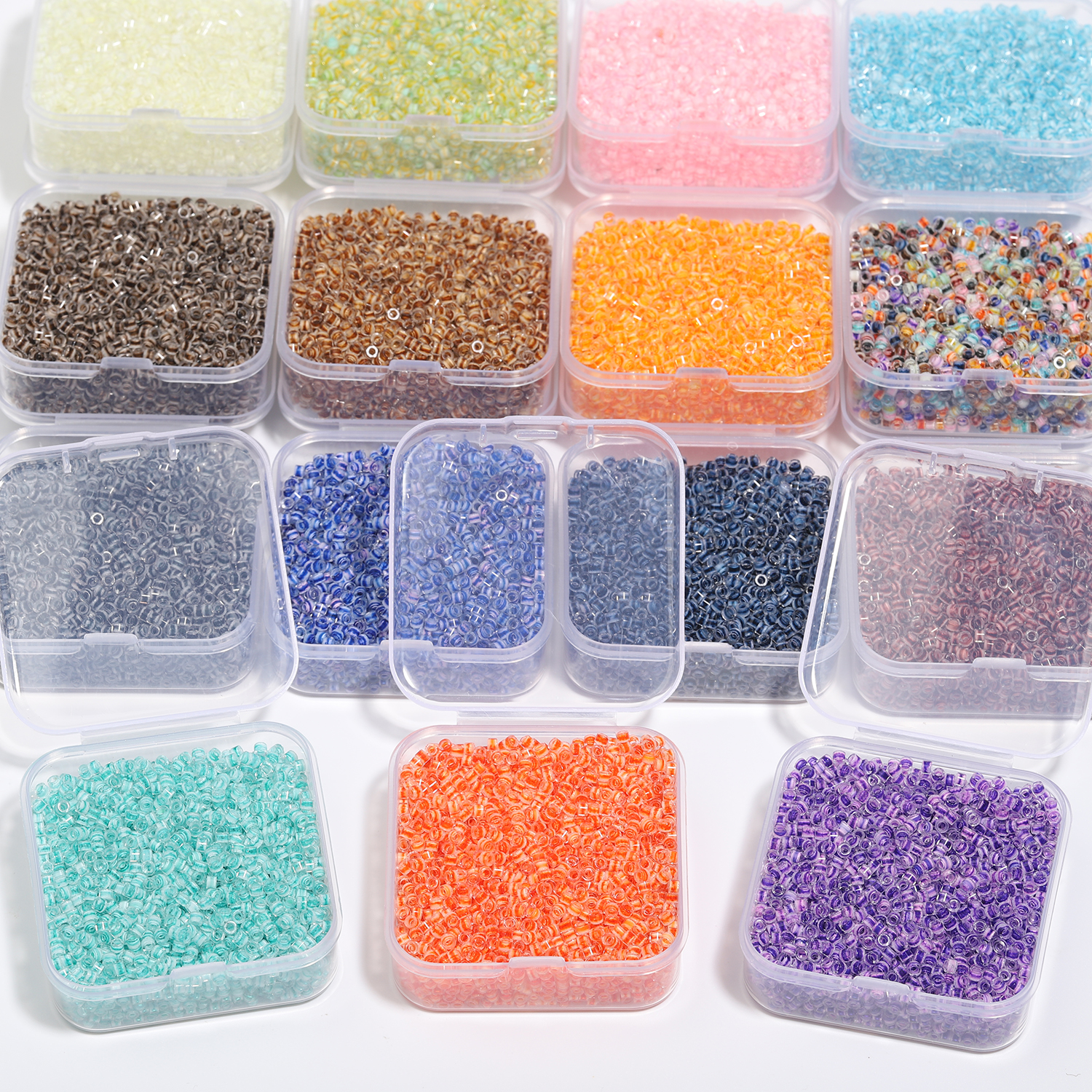 1000pcs/box 2.5mm Stripe Glass - Seed Bead Tube avaliação e preço