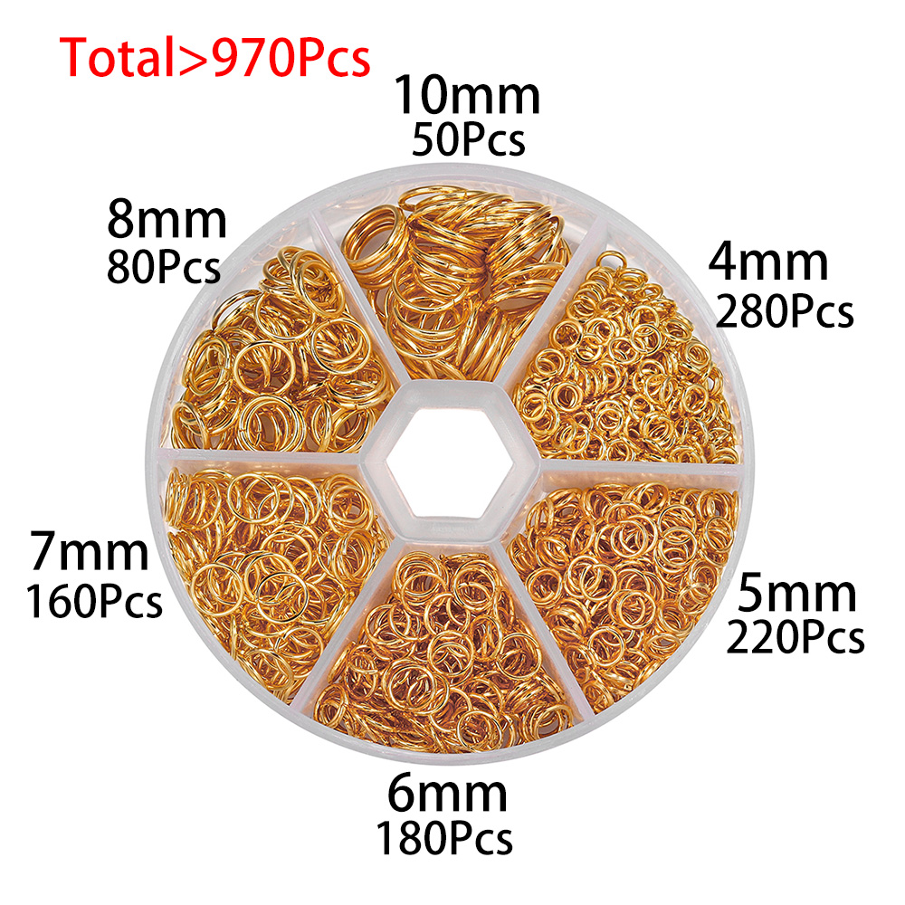 1Box Gold Ancient Bronze Mixed - Jump Ring Assorted avaliação e preço
