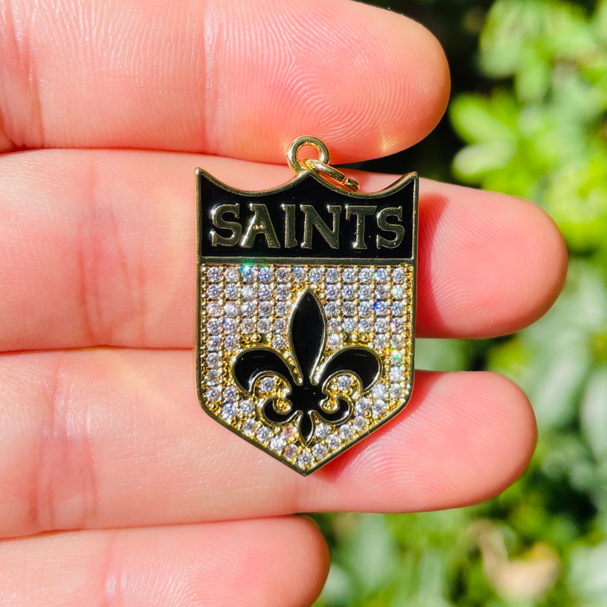5pcs Micro Pave Fleur De Lis S - Jewelry Making New Orleans avaliação e preço