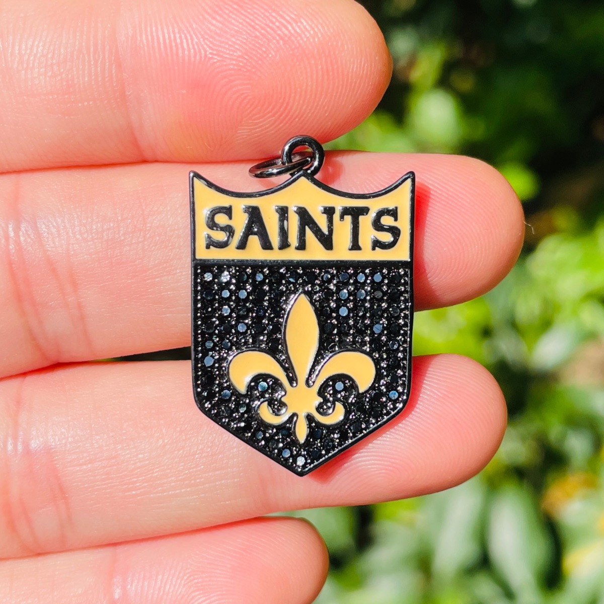 5pcs Micro Pave Fleur De Lis S - Jewelry Making New Orleans avaliação e preço