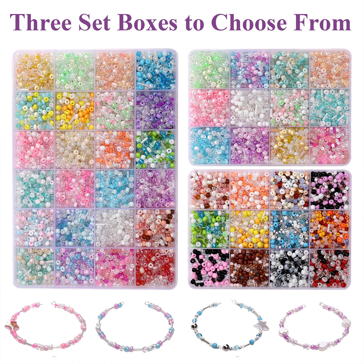 24 Grid Mixed Size Glass Seed  - Seed Bead Tube avaliação e preço
