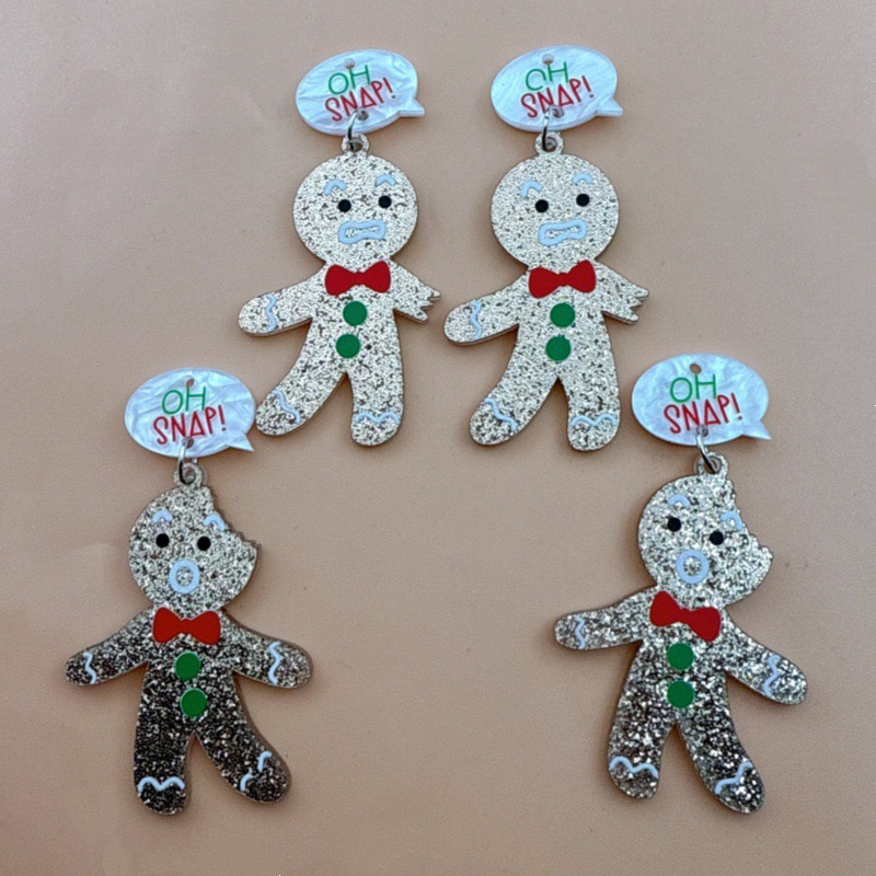 10pcs Cute Christmas Gingerbre - Jewelry Making Accessories avaliação e preço