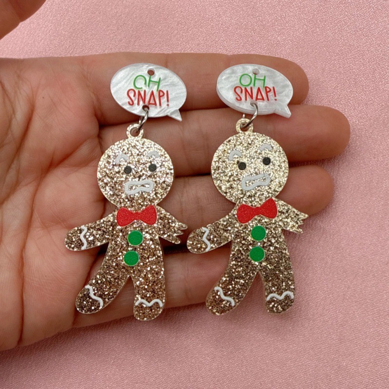10pcs Cute Christmas Gingerbre - Jewelry Making Accessories avaliação e preço