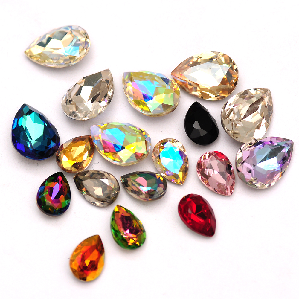 10PCS 4x6mm Pear Crystal Glitt - Crystal Bead Mix avaliação e preço
