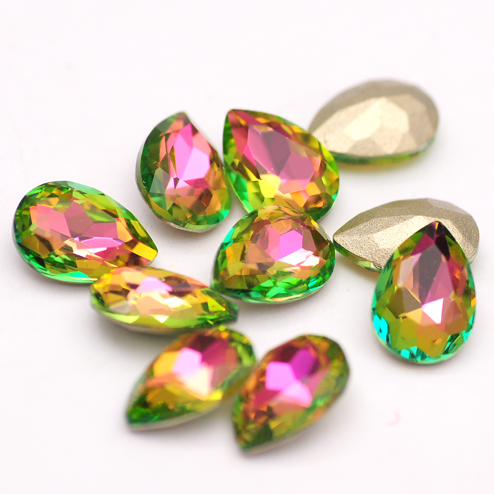 10PCS 4x6mm Pear Crystal Glitt - Crystal Bead Mix avaliação e preço