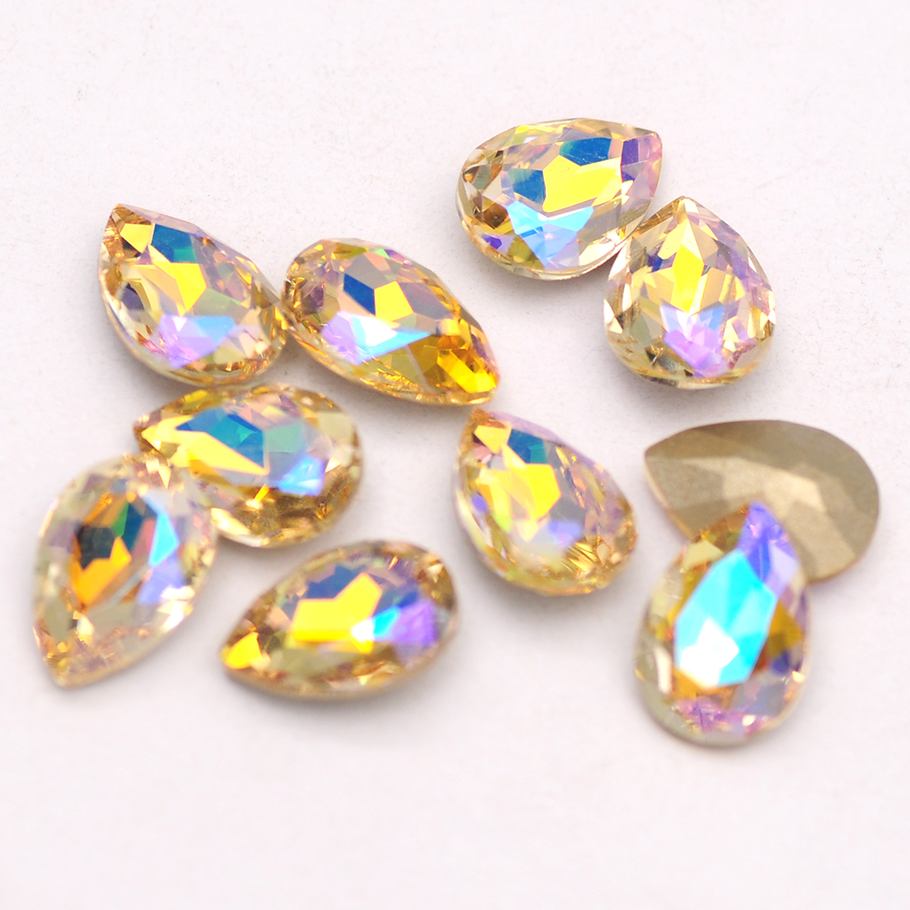 10PCS 4x6mm Pear Crystal Glitt - Crystal Bead Mix avaliação e preço