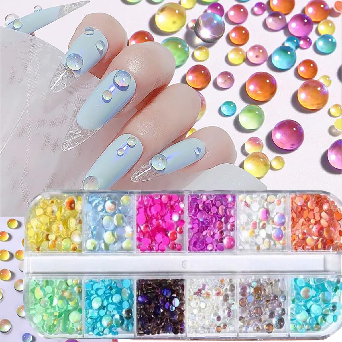 1Box Candy Color Mixed Size Me - Crystal Bead Mix avaliação e preço