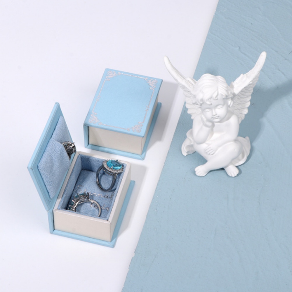 Mini Clamshell Book Ring Box f - Jewelry Making Journal avaliação e preço