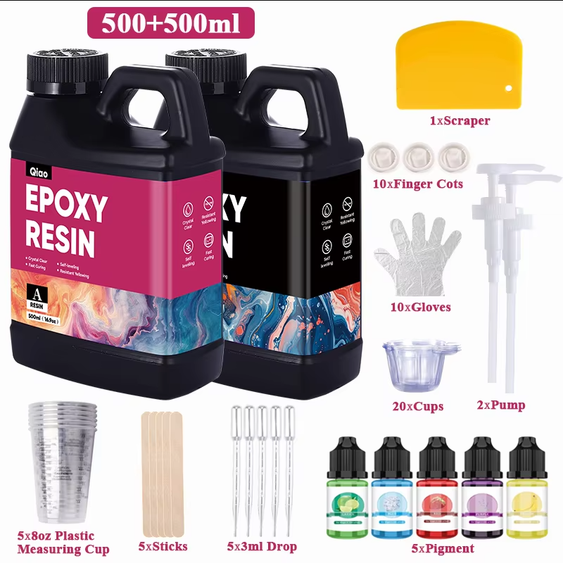 500ml/1000ml Epoxy Resin Kit C - Crystal Bead Mix avaliação e preço