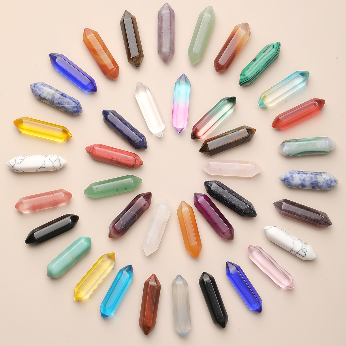 10 Pcs/lot Hexagonal Column Na - Crystal Bead Mix avaliação e preço