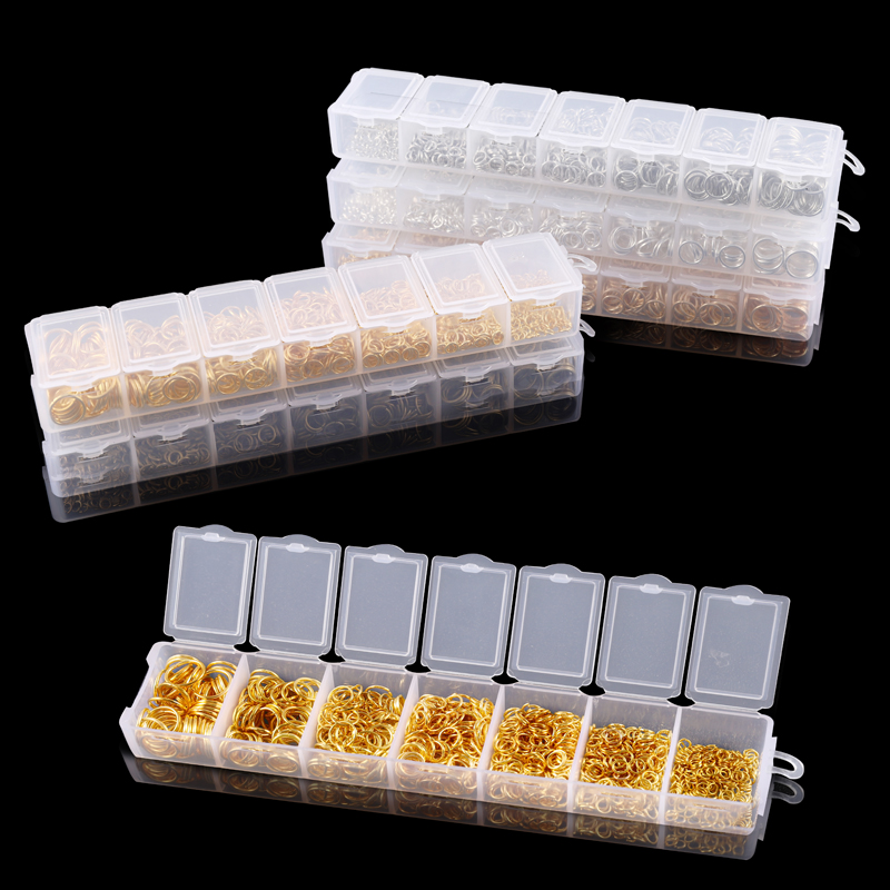 1370PCS/Set Mixed Metal Open J - Jump Ring Assorted avaliação e preço