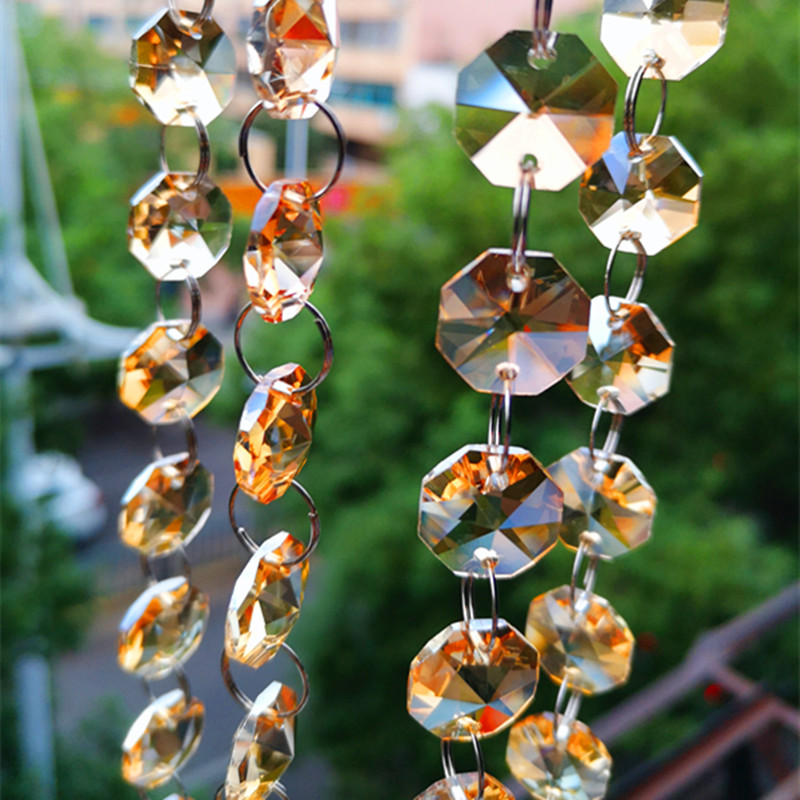 Top Quality 5m/lot Champagne C - Crystal Bead Mix avaliação e preço