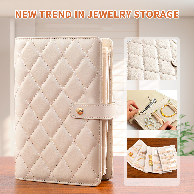 PU Leather Jewelry Storage Boo - Jewelry Making Journal avaliação e preço