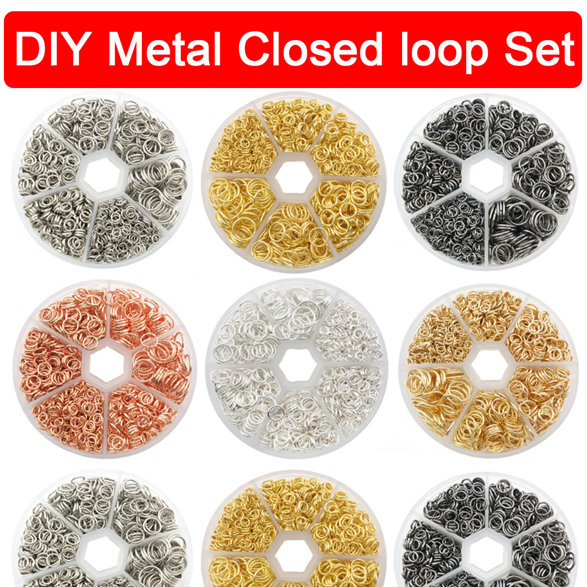 1set Mixed Sizes Open Jump Rin - Jump Ring Assorted avaliação e preço