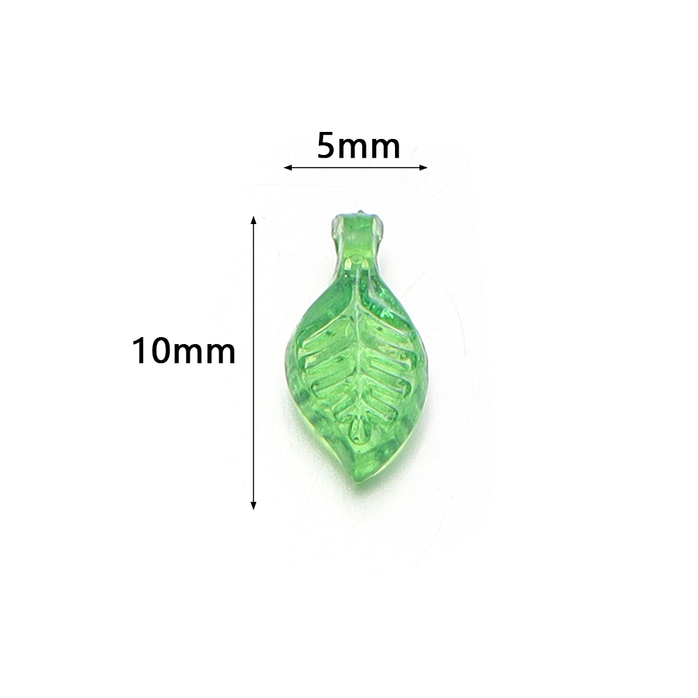 200pcs/lot Green Leaves Glass  - Crystal Bead Mix avaliação e preço