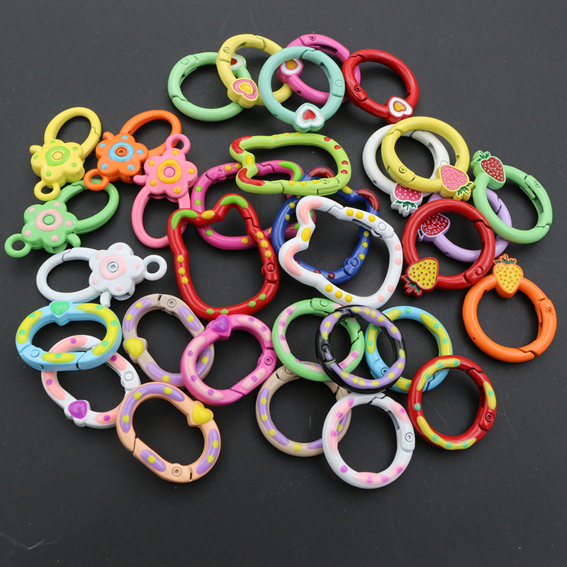 10pcs Random Colors Mix Heart  - Jump Ring Assorted avaliação e preço