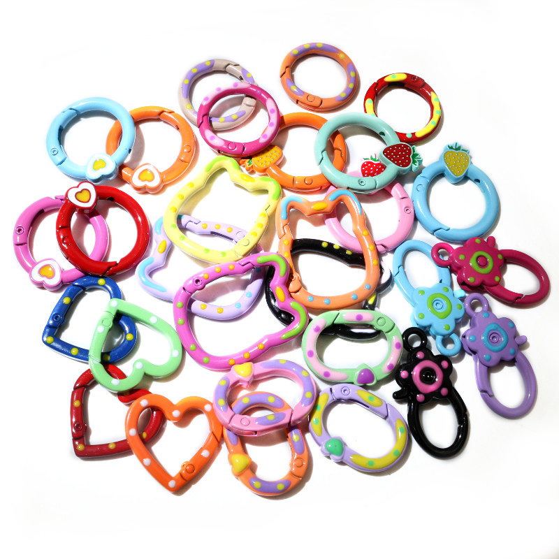 10pcs Random Colors Mix Heart  - Jump Ring Assorted avaliação e preço