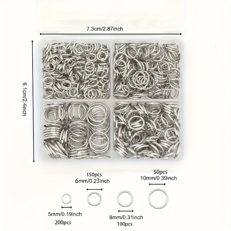 500Pcs Mixed Open Jump Rings S - Jump Ring Assorted avaliação e preço