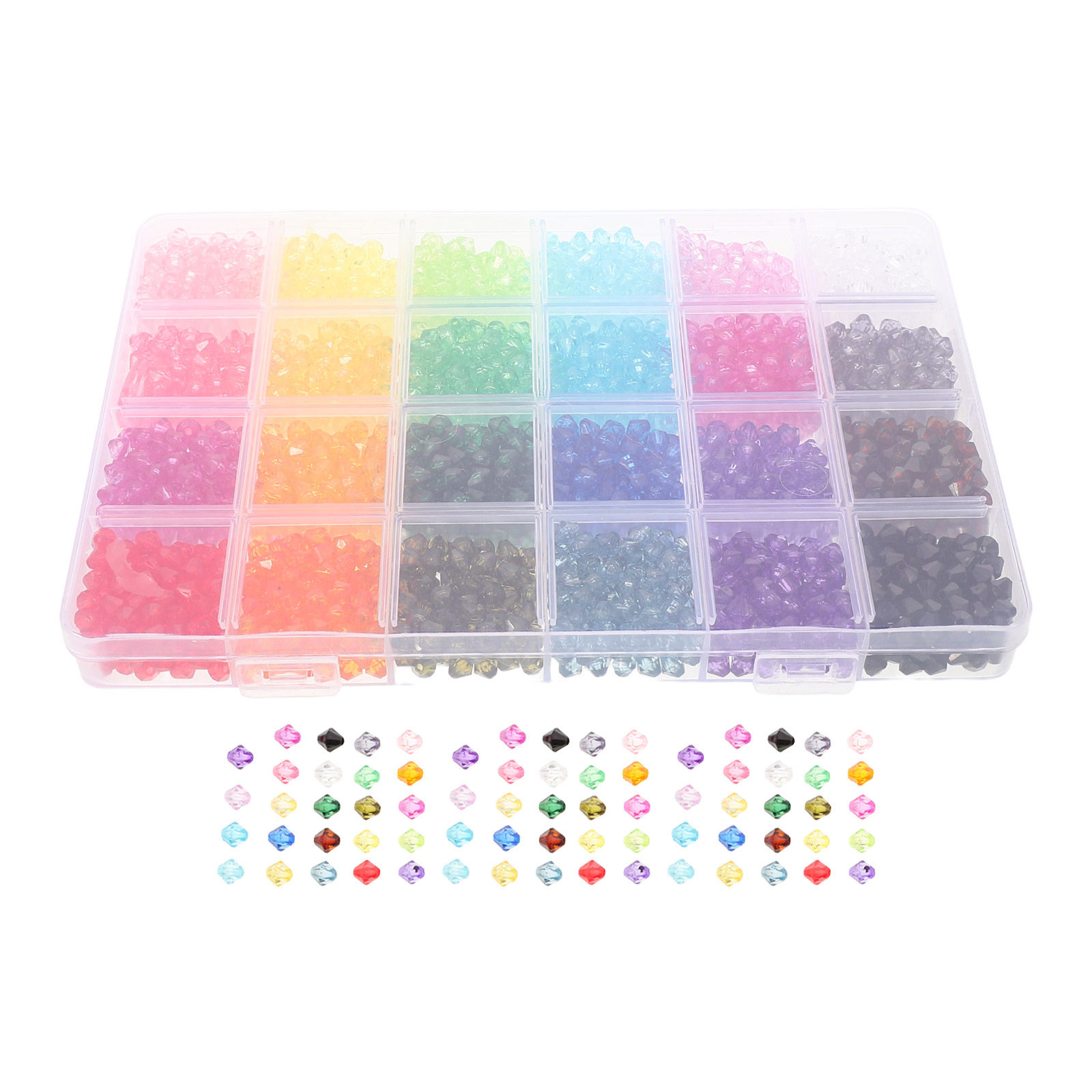 2160Pcs Crystal Acrylic Beads  - Crystal Bead Mix avaliação e preço