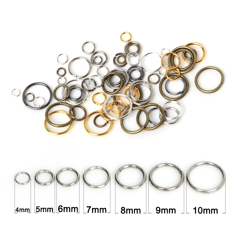 50-500Pcs 3-18mm Loop Key Spli - Jump Ring Assorted avaliação e preço