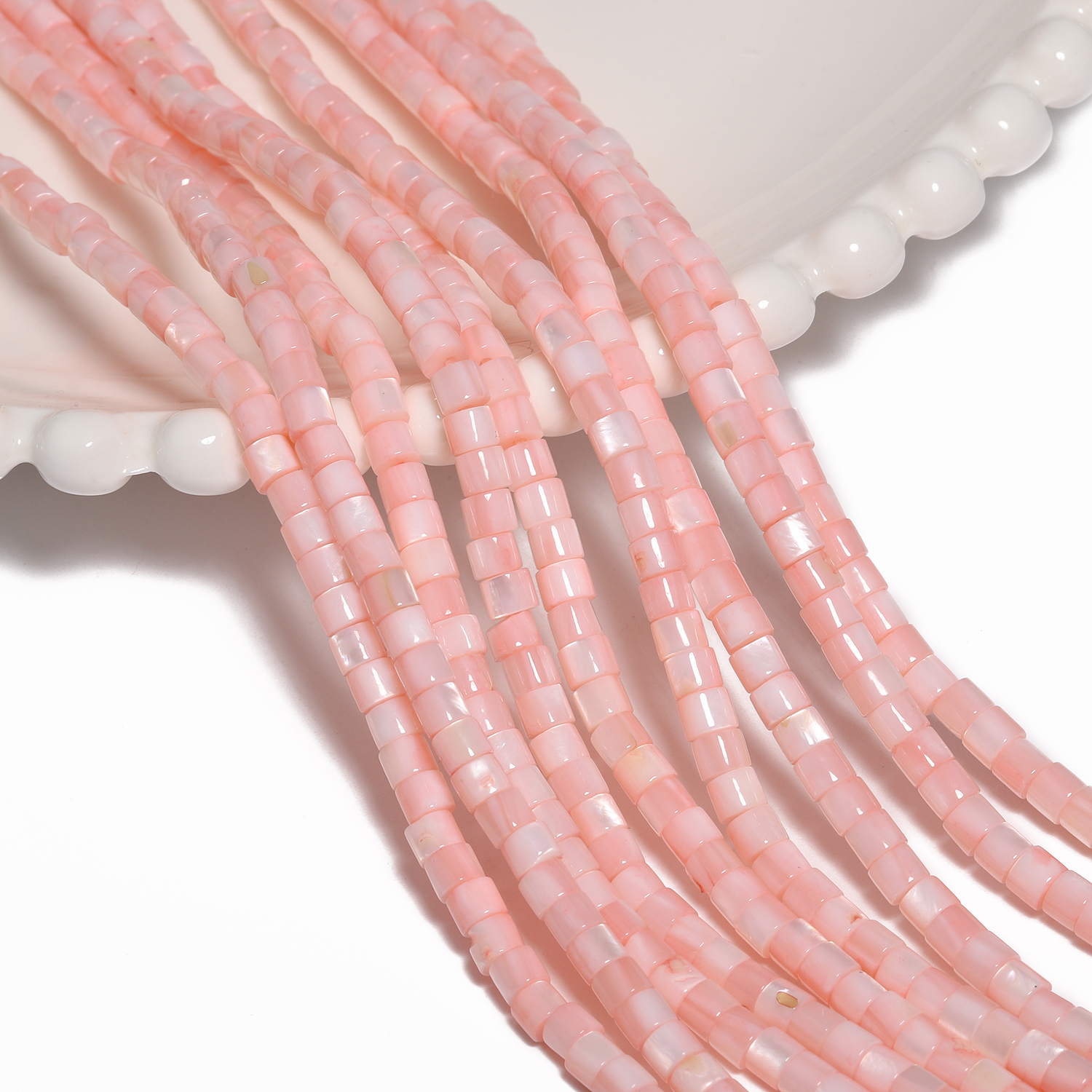 Pink Shell Pearl Natural Stone - Seed Bead Tube avaliação e preço