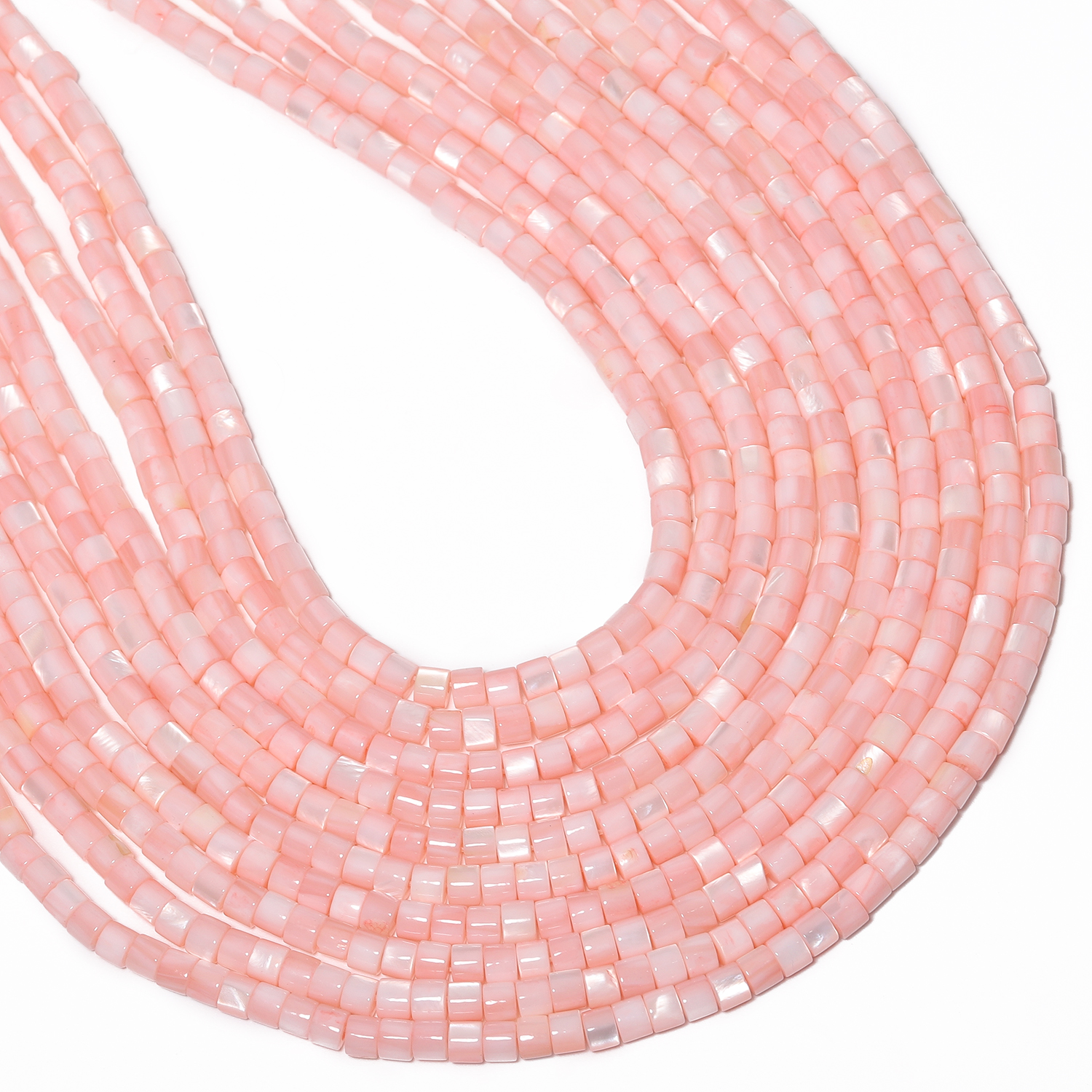Pink Shell Pearl Natural Stone - Seed Bead Tube avaliação e preço