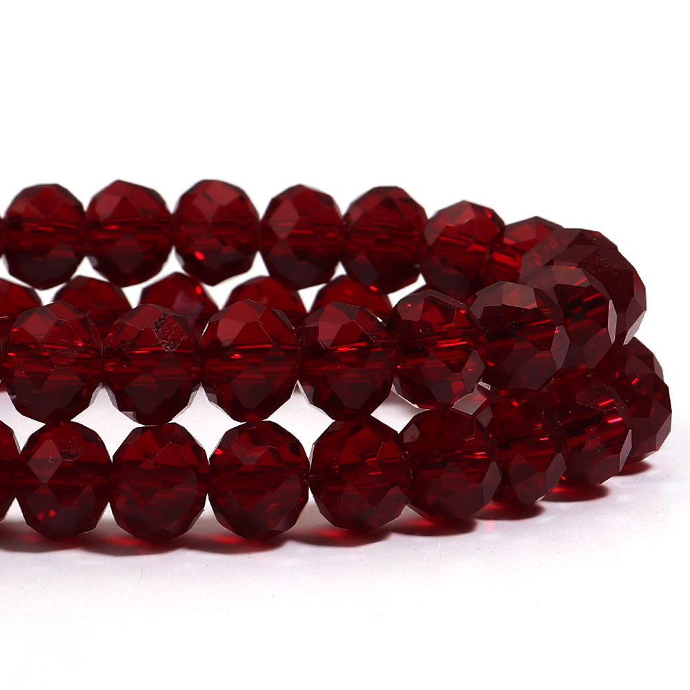 1strand/lot Pomegranate Red Fa - Crystal Bead Mix avaliação e preço