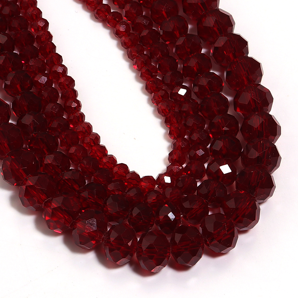1strand/lot Pomegranate Red Fa - Crystal Bead Mix avaliação e preço