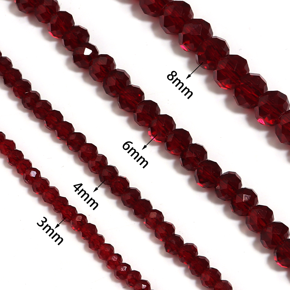 1strand/lot Pomegranate Red Fa - Crystal Bead Mix avaliação e preço