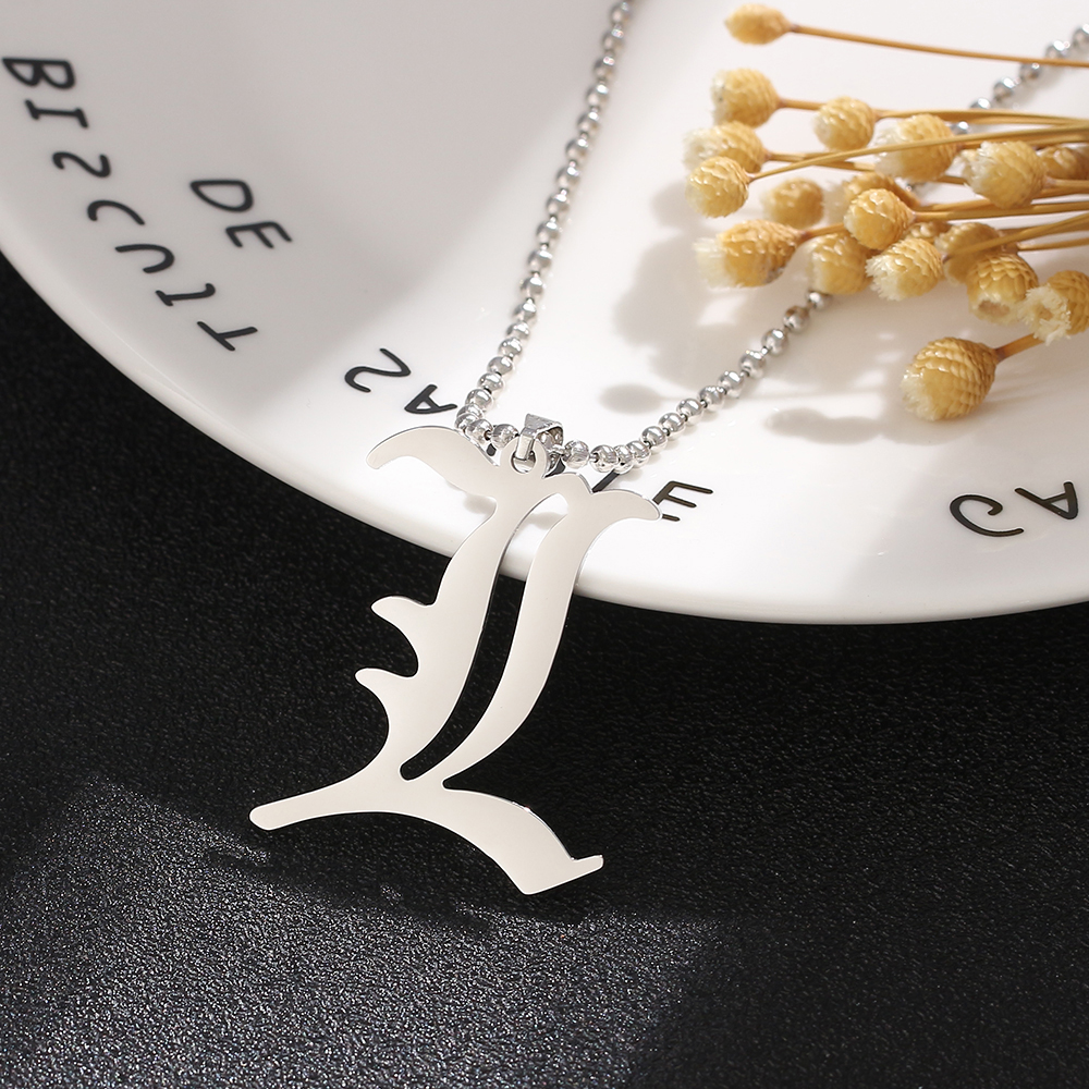Death Note L Letter Necklace C - Jewelry Making Accessories avaliação e preço