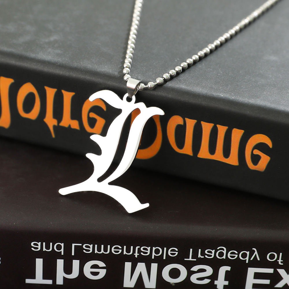 Death Note L Letter Necklace C - Jewelry Making Accessories avaliação e preço