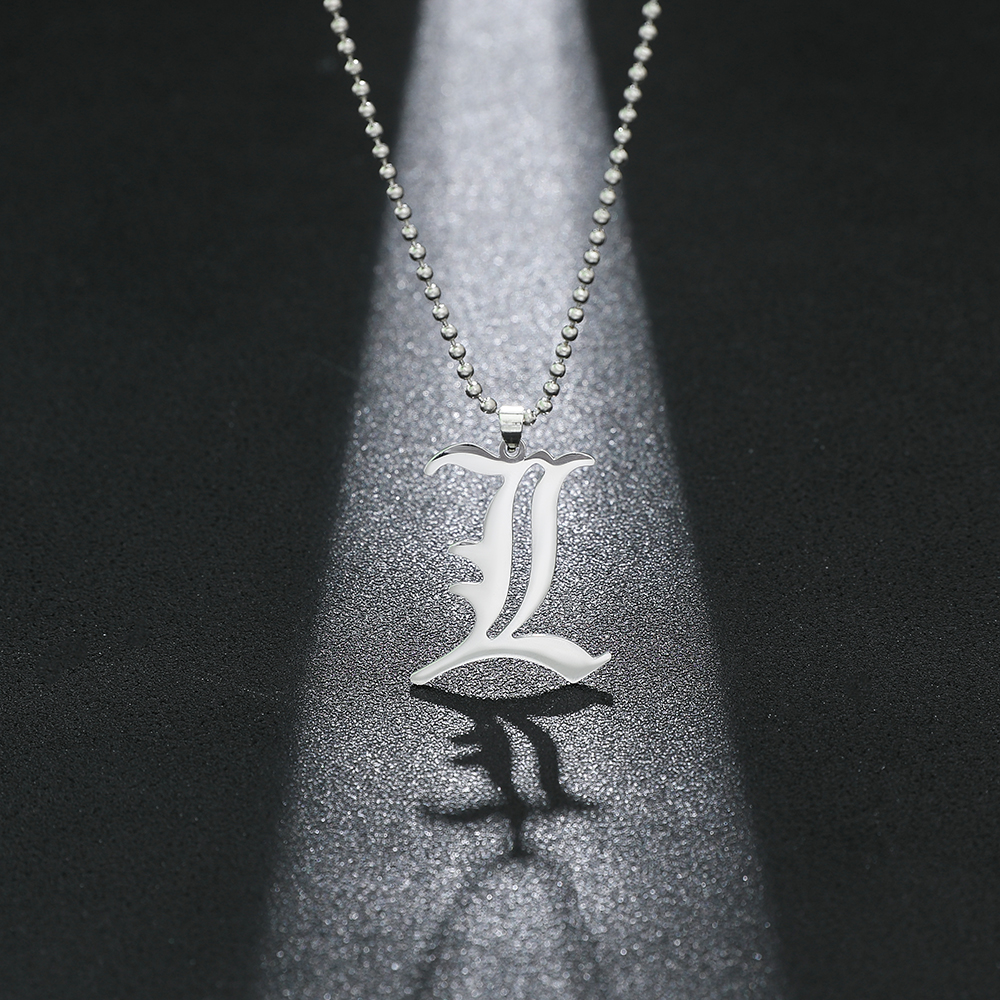 Death Note L Letter Necklace C - Jewelry Making Accessories avaliação e preço
